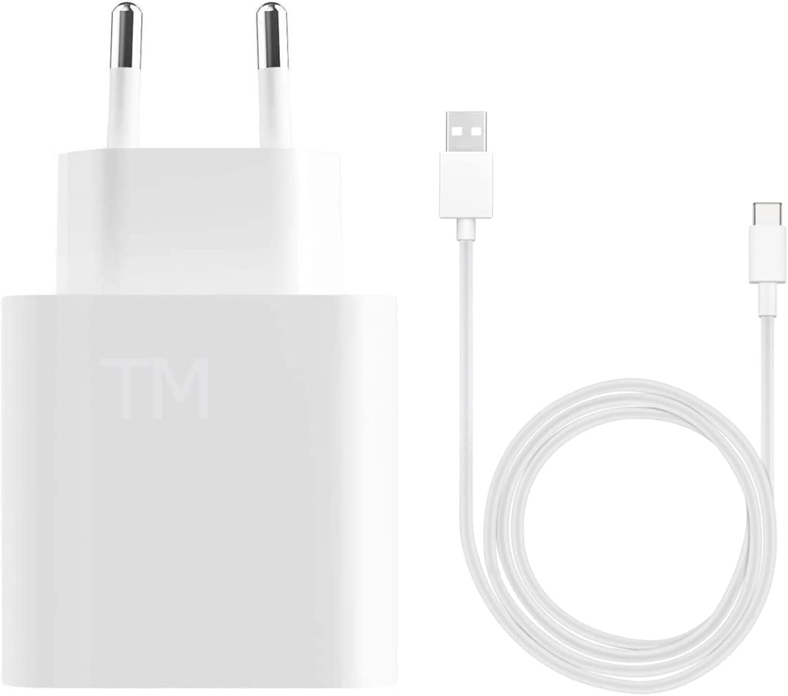 Cargador con cable USB a C 2.1A 1m blanco