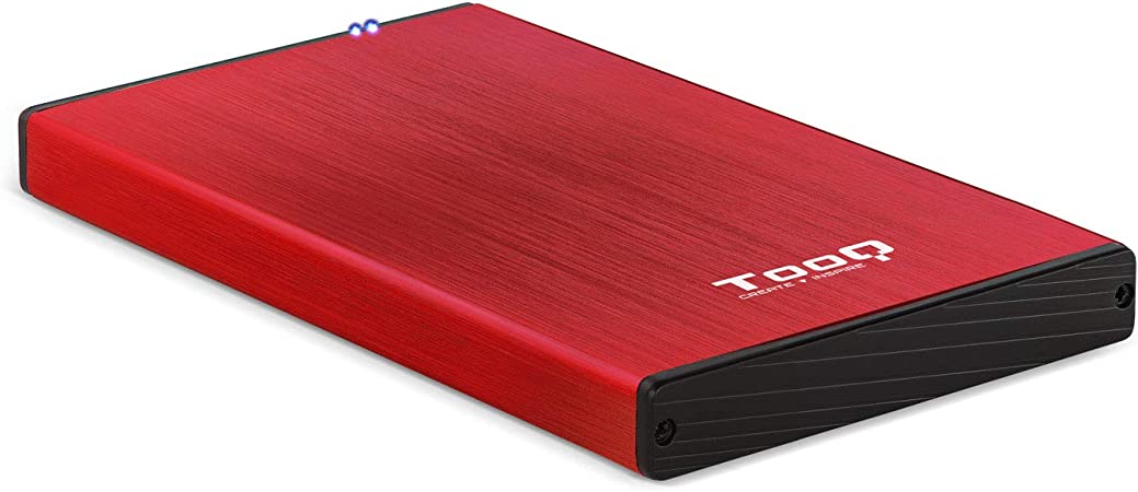 Caja externa Roja TOOQ 2.5¨ SATA USB 3.0 /3.1 Gen 1
