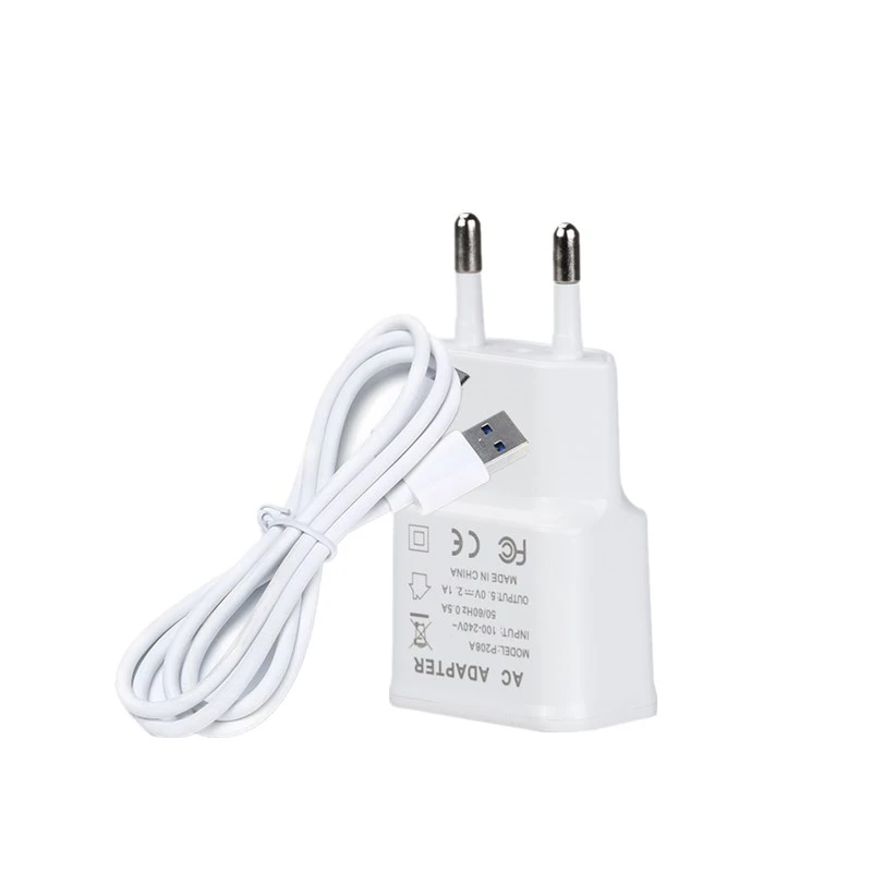 Cargador con cable USB a micro USB 2.1A 1m blanco