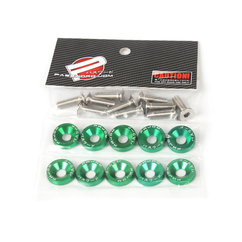 Arandelas verdes con tornillos (Pack 10pzas)