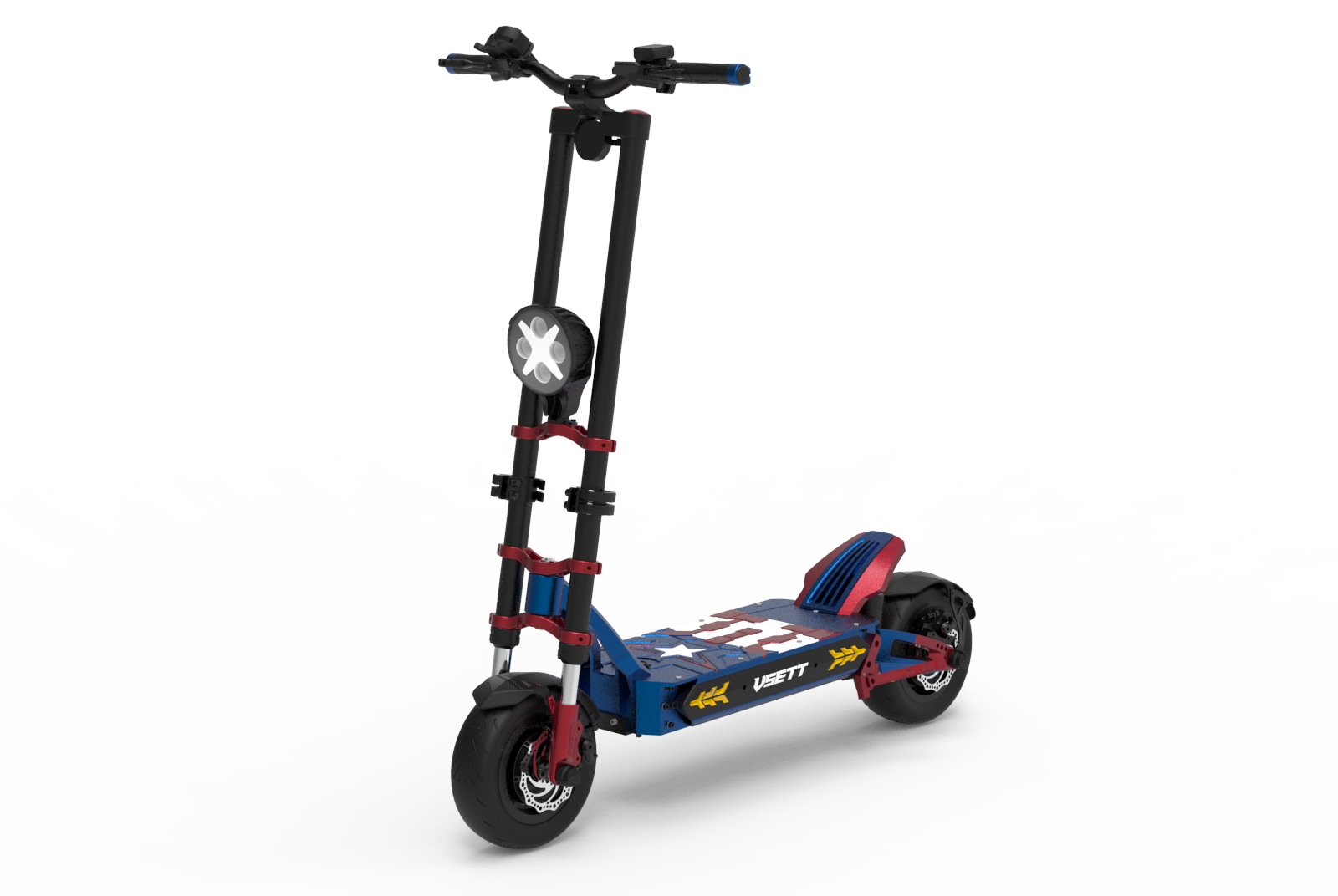 Patinete VSett 11 + 31Ah 11¨ 2x1500w Azul/Rojo serial: V11P60V3421050001 - Imagen 2