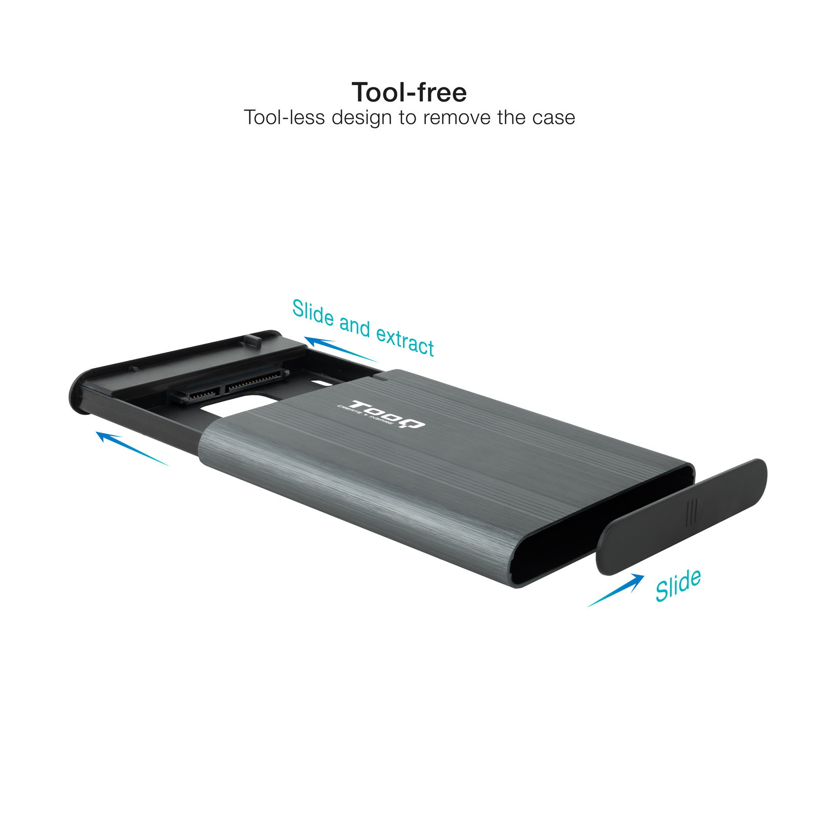 Caja Externa SSD/HDD 2.5¨ SATA USB 3.1 Gris - Imagen 2