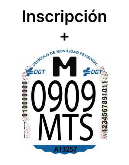 Inscripción DGT + Matrícula para patinetes eléctricos (VMP)